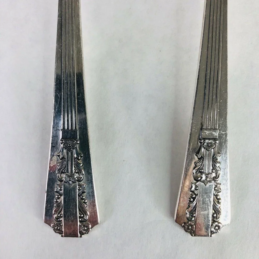 2 Tablespoon Serving Spoon Wm A Rogers Oneida Sectional Lido Pattern Silverplate